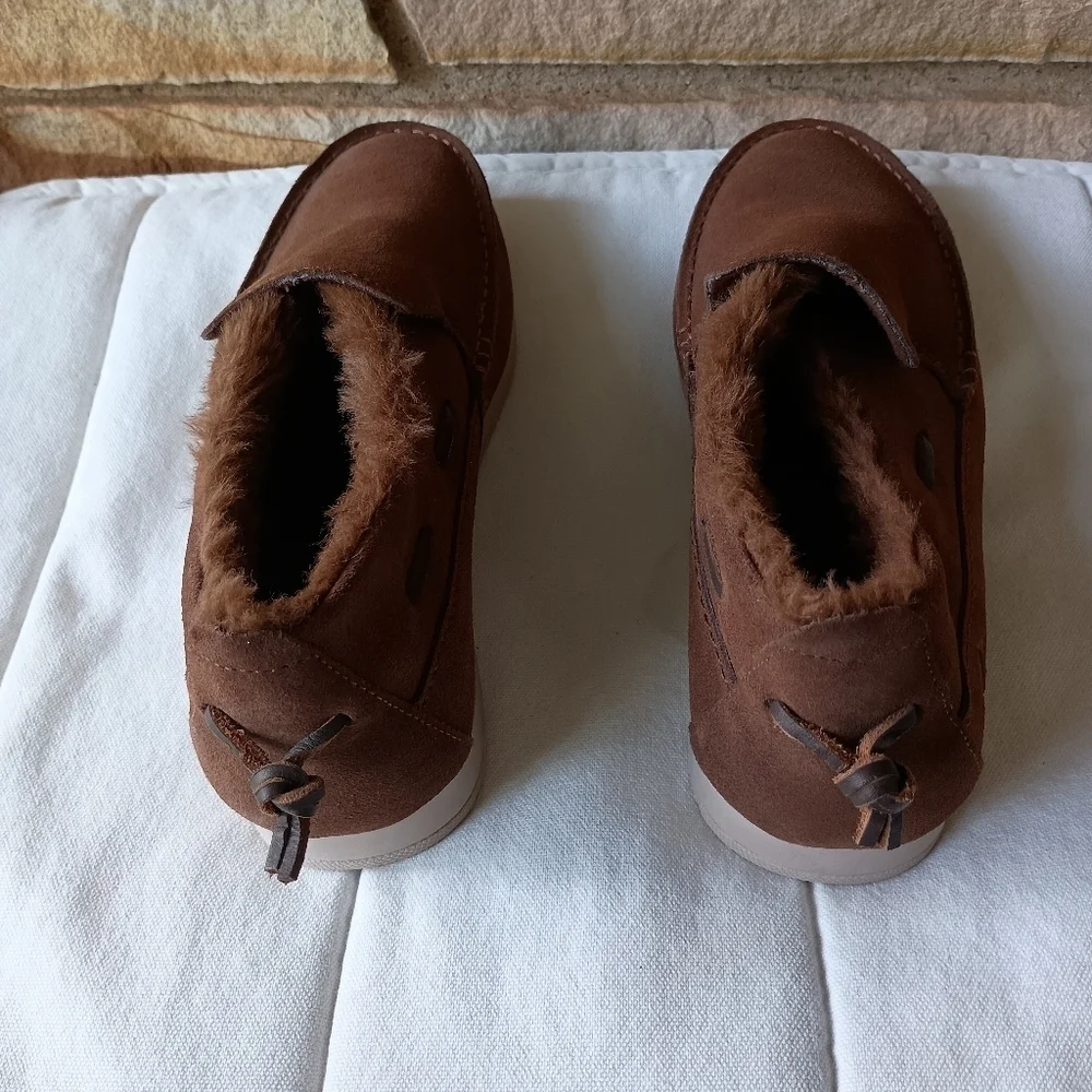 Sperry Mens Moc-Sider Basic Core Suede Slip On Shoe - Brown_7